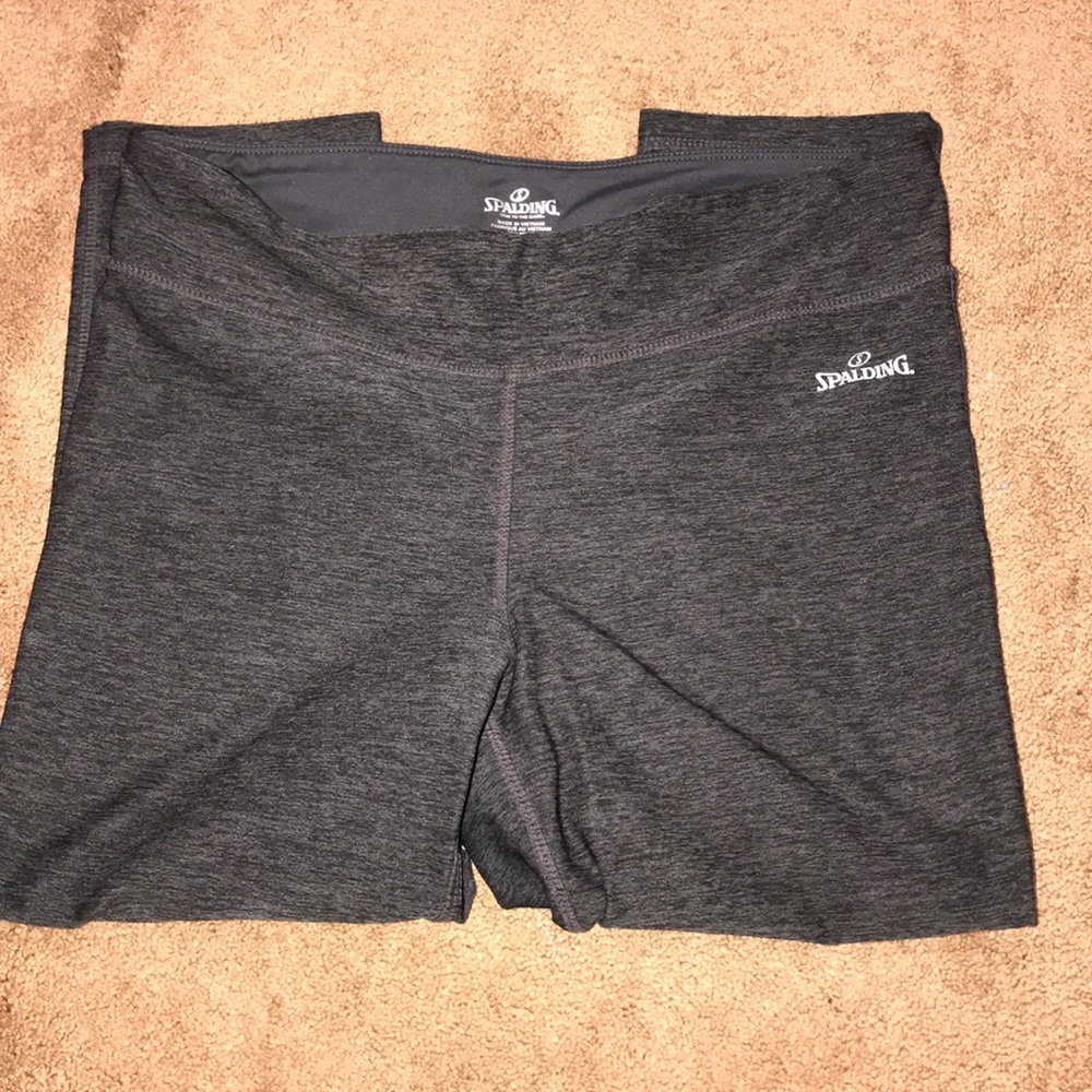 cropped gray leggings